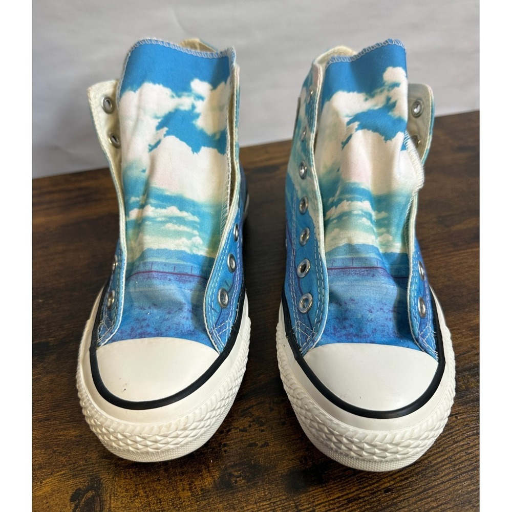 Converse Chuck Taylor All Star High Top Sky Cloud Print Blue Womens 7 551007C - Picture 2 of 16